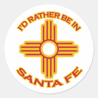 Ik ben liever in Santa Fe Ronde Sticker