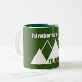 Ik ben liever in Yellowstone Mountain Tweekleurige Koffiemok (Voorkant links)