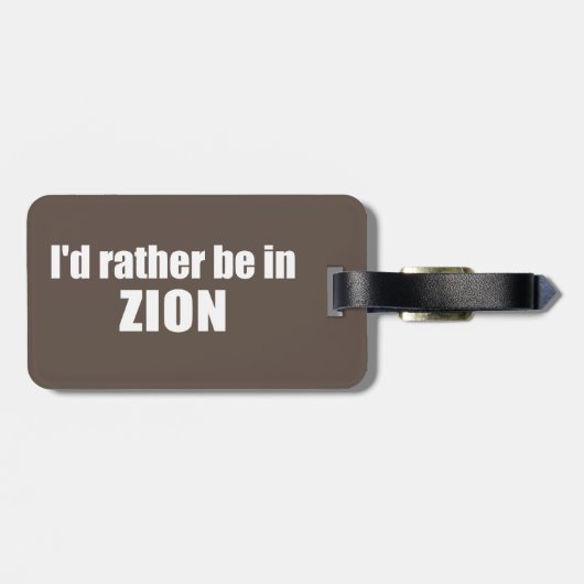 Ik ben liever in Zion National Park Utah Bagagelabel (Achterkant horizontaal)