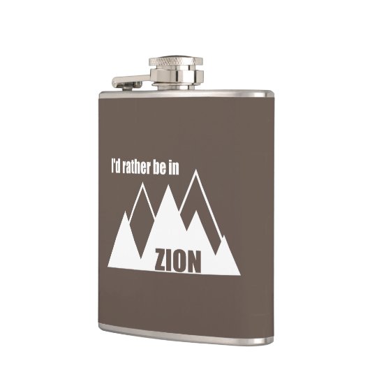 Ik ben liever in Zion National Park Utah Mountain Heupfles (Links)