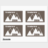 Ik ben liever in Zion National Park Utah Mountain Rechthoekige Sticker (Vel)