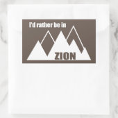Ik ben liever in Zion National Park Utah Mountain Rechthoekige Sticker (Tas)