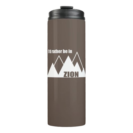 Ik ben liever in Zion National Park Utah Mountain Thermosbeker (Voorkant)