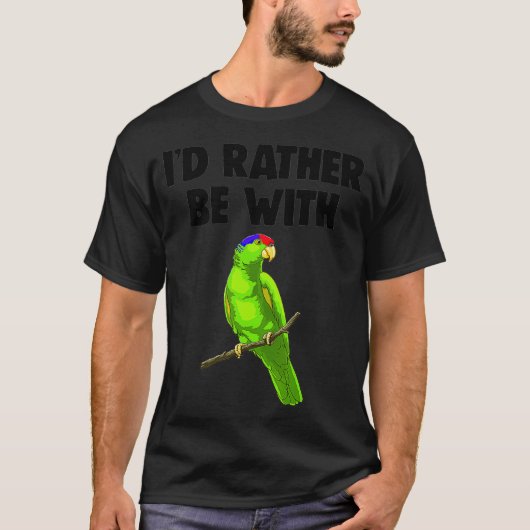 Ik ben liever met Parrot Tee Shirt Funny Pet (Voorkant)