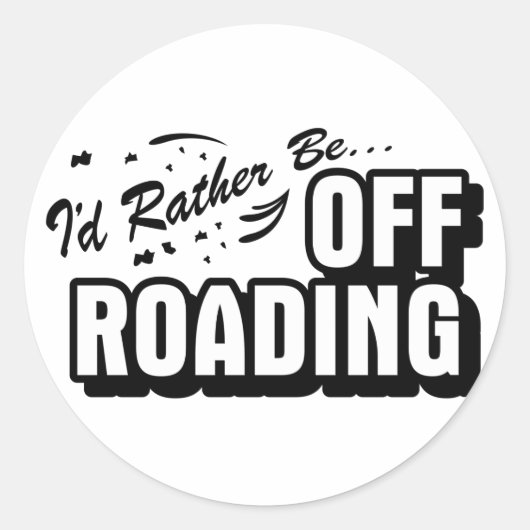Ik ben liever off-road ronde sticker (Voorkant)