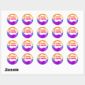 Ik ben liever op Camping Rainbow Ronde Sticker (Vel)