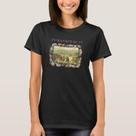 Ik ben liever op de Pemberly Jane Austen Vintage T-shirt