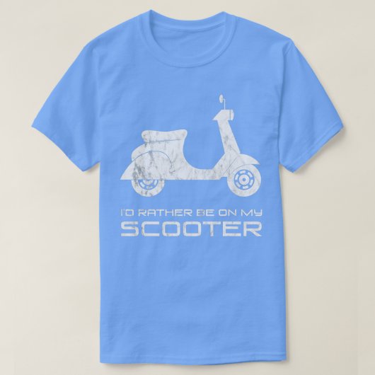 Ik ben liever op mijn scooter, grappige motorfiets t-shirt (Design voorkant)