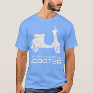 Ik ben liever op mijn scooter, grappige motorfiets t-shirt