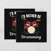 Ik ben liever op mijn werk, drummer gezegde (Voorkant / Achterkant)