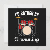 Ik ben liever op mijn werk, drummer gezegde (Achterkant)