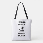 Ik ben liever op zomervakantie tote bag (Achterkant)