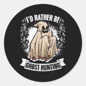 Ik ben liever spookjager Geweldige Paranormal Inv Ronde Sticker (Voorkant)