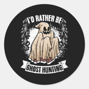 Ik ben liever spookjager Geweldige Paranormal Inv Ronde Sticker