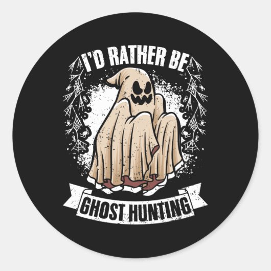 Ik ben liever spookjager Geweldige Paranormal Inv Ronde Sticker (Voorkant)