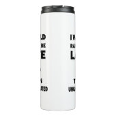 Ik ben liever te laat, terug naar school thermosbeker (Achterkant)