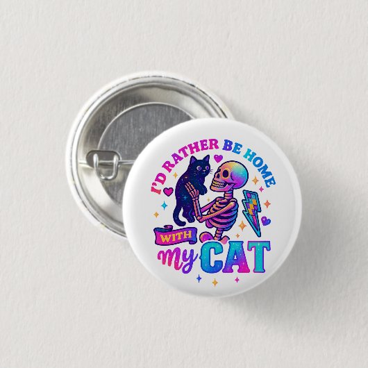 Ik ben liever thuis... ronde button 3,2 cm (Voorkant /achterkant)