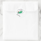 Ik ben liever vlieger 3 ronde sticker (Tas)