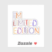 Ik ben Limited Edition Colorful Inspirerend Gezegd Sticker (Vel)