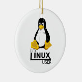 Ik ben Linux-gebruiker Keramisch Ornament (Rechts)