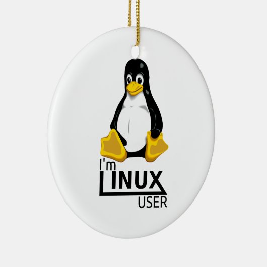 Ik ben Linux-gebruiker Keramisch Ornament (Rechts)