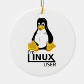 Ik ben Linux-gebruiker Keramisch Ornament (Voorkant)
