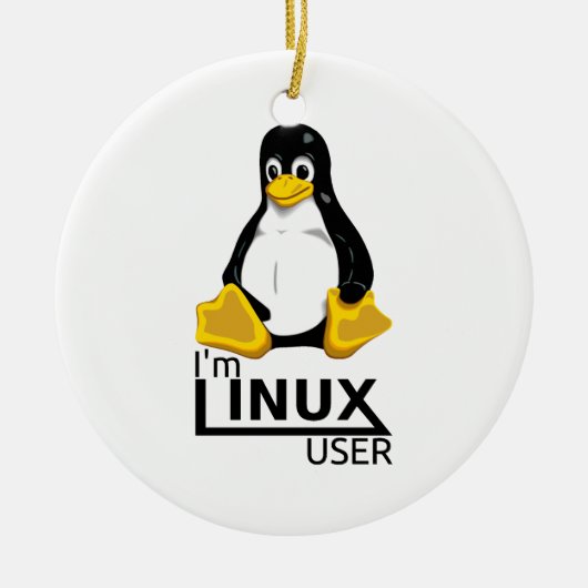 Ik ben Linux-gebruiker Keramisch Ornament (Voorkant)