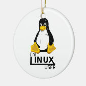 Ik ben Linux-gebruiker Keramisch Ornament (Links)