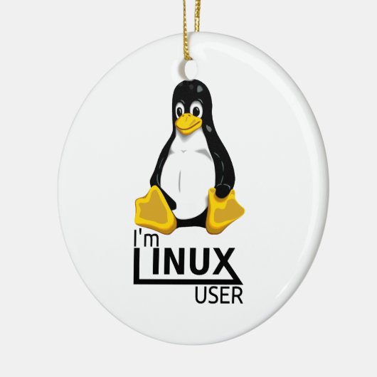 Ik ben Linux-gebruiker Keramisch Ornament (Links)