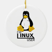 Ik ben Linux-gebruiker Keramisch Ornament (Achterkant)