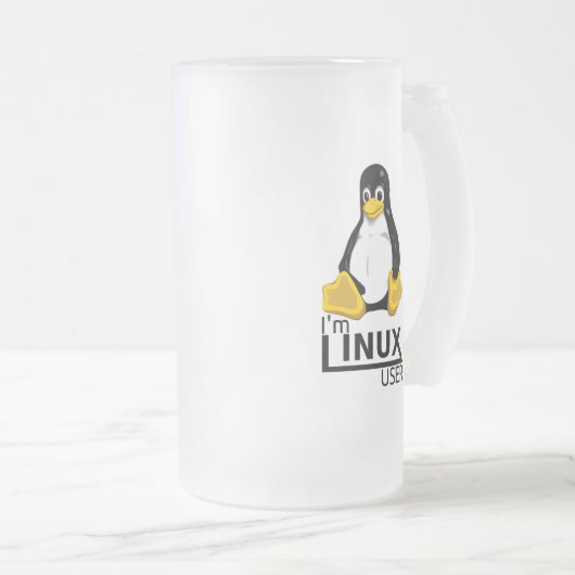 Ik ben Linux-gebruiker Matglas Bierpul (Voorkant rechts)