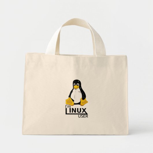 Ik ben Linux-gebruiker Mini Tote Bag (Voorkant)