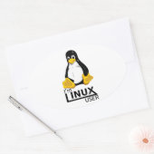 Ik ben Linux-gebruiker Ovale Sticker (Envelop)