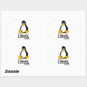 Ik ben Linux-gebruiker Ovale Sticker (Vel)