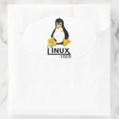 Ik ben Linux-gebruiker Ovale Sticker (Tas)