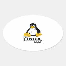 Ik ben Linux-gebruiker Ovale Sticker