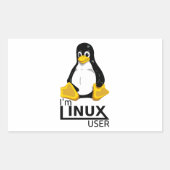 Ik ben Linux-gebruiker Rechthoekige Sticker (Voorkant)