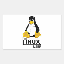 Ik ben Linux-gebruiker Rechthoekige Sticker