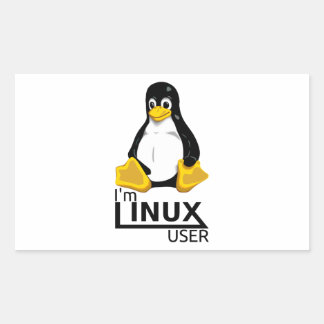 Ik ben Linux-gebruiker Rechthoekige Sticker