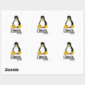 Ik ben Linux-gebruiker Ronde Sticker (Vel)