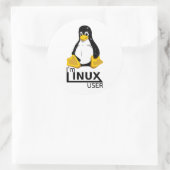 Ik ben Linux-gebruiker Ronde Sticker (Tas)