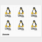Ik ben Linux-gebruiker Vierkante Sticker (Vel)