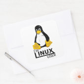 Ik ben Linux-gebruiker Vierkante Sticker (Envelop)