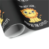 Ik ben Lion niet Jij bent de Schattigee Funny Pun Cadeaupapier (Rol Hoek)