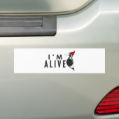 Ik ben live - Ivory Billing Woodpecker Bumpersticker (Op auto)