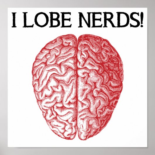 Ik ben Lobe Nerds Love Funny Poster Sign (Voorkant)