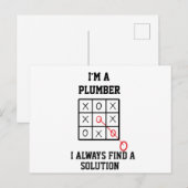 Ik Ben Loodgieter Ik Vind Altijd Een Oplossing  An Briefkaart (Voorkant / Achterkant)