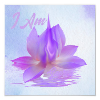 Ik Ben Lotus Violette Vlam Foto Afdruk