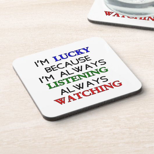 Ik ben Lucky Bier Onderzetter (Linkerzijde)