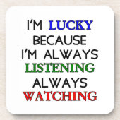Ik ben Lucky Bier Onderzetter (Voorkant)
